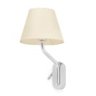 Faro - Eterna Lampe Applique Avec Lecteur Droite Chrome/Beige E27 50/60Hz 15W IP20 clas