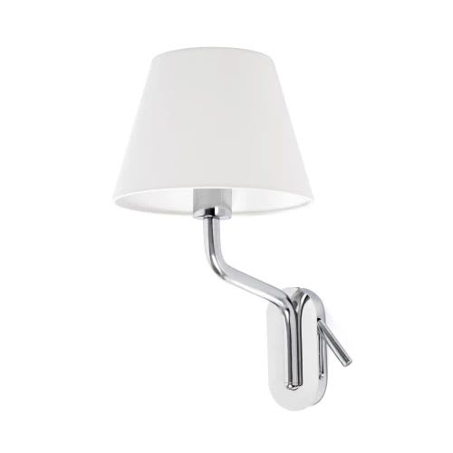 Faro - Eterna Lampe Applique Avec Lecteur Gauche Chrome/Blanc E27 50/60Hz 15W IP20 clas