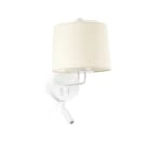 Faro - Montreal Lampe Applique Avec Lecteur Blanc/Beige E27 50/60Hz 15W IP 20classe II