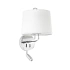 Faro - Montreal Lampe Applique Avec Lecteur Chrome/Blanc E27 50/60Hz 15W IP 20classe II