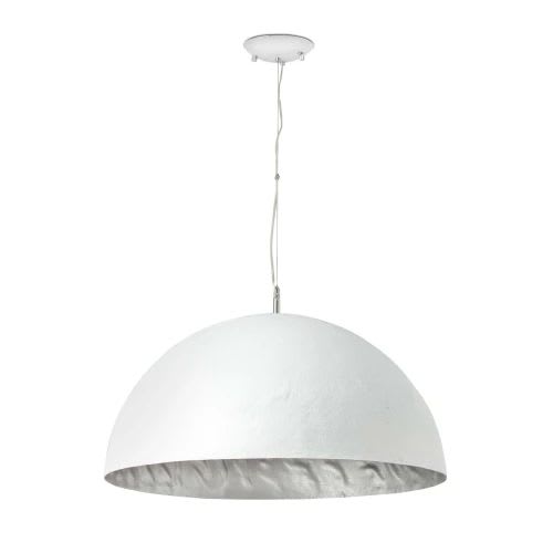 Faro - Magma-P Lampe Suspension Blanche Et Argent E27 50/60Hz 15W IP 20classe I 100V-24
