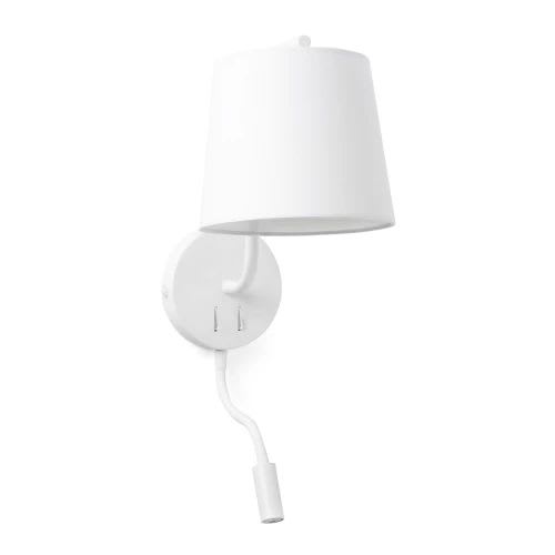 Faro - Berni Lampe Applique Blanche Avec Lecteur Led E27 50/60Hz 15W IP20 classe I 100V