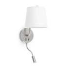 Faro - Berni Lampe Applique Nickel Satiné Avec Lecteur Led E27 50/60Hz 15WIP 20 classe