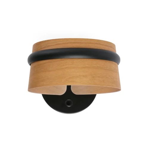 Faro - Loop Led Lampe Applique Noire SMD LED 50/60Hz 6W 2700K IP20 500lm classe II 100V