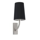 Faro - Rem Lampe Applique Nickel Mat/Noire E27 50/60Hz 15W IP 20 classeI 100V-240V