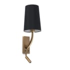 Faro - Rem Lampe Applique Vieil Or/Black Avec Lecteur Led E27 50/60Hz 15WIP 20 classe I