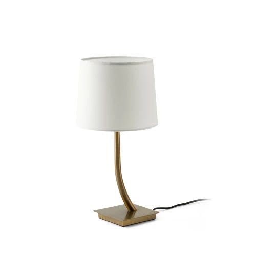 Faro - Rem Lampe De Table Avec Un Bronze/Blanc E27 50/60Hz 15W IP20 classe II 100V-240V