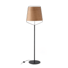 Faro - Stood Lampadaire Noire Et Bois E27 50/60Hz 15W IP20 classe II 100V-240V