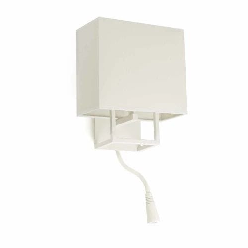 Faro - Vesper Lampe Applique Blanche Avec Lecteur Led E14 50/60Hz 8W IP20 classe I 100V