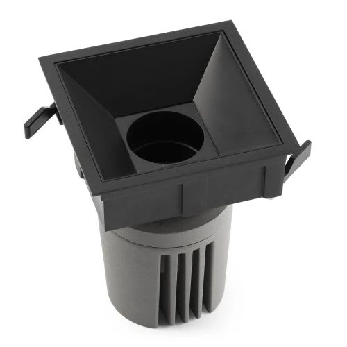 Faro - Deep78 Encastrable Carré Noir 60° 3000K Cri95 Spread COB LED 18W3000K IP 23 500m