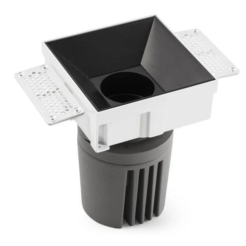 Faro - Deep78 Encastrable Carré Sens Cadre Noir 60° 3000K Cri95 Stripy COBLED 18W 3000K