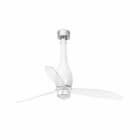 Faro - Eterfan Led Ventilateur De Plafond Blanc Brillant/Transparent Avec Moteur Dc Sma