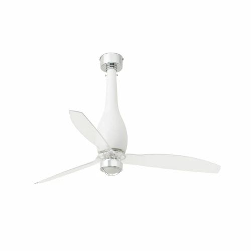 Faro - Eterfan Led Ventilateur De Plafond Blanc Mat/Transparent Avec Moteur Dc SMDLED 5