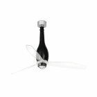 Faro - Eterfan Led Ventilateur De Plafond Noir Brillant/Transparent Avec Moteur Dc Smar