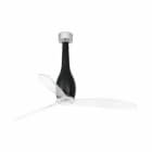 Faro - Eterfan Ventilateur De Plafond Noir Mat/Transparent Avec Moteur Dc 50/60Hz IP20