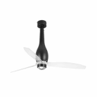 Faro - Eterfan Led Ventilateur De Plafond Noir Mat/Transparent Avec Moteur Dc SmartSMD