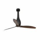 Faro - Eterfan Ventilateur De Plafond Noir Mat/Bois Avec Moteur Dc 50/60Hz IP20 classe