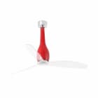 Faro - Eterfan Ventilateur De Plafond Rouge Brillant/Transparent Avec Moteur Dc 50/60Hz