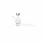 Faro - Mini Eterfan Led Ventilateur De Plafond Blanc Mat/Transparent Avec Moteur DcSMD