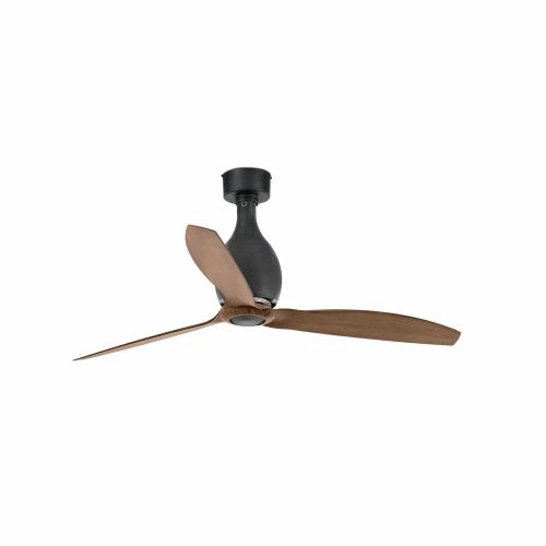 Faro - Mini Eterfan Ventilateur De Plafond Noir Mat/Bois Avec Moteur Dc Smart50/60Hz IP