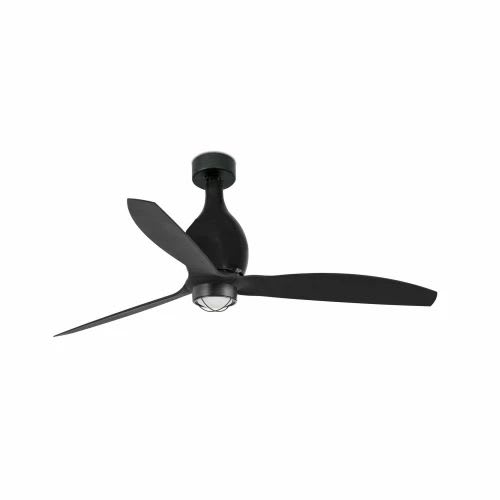 Faro - Mini Eterfan Led Ventilateur De Plafond Noir Mat Avec Moteur DcSmart SMD LED 50/