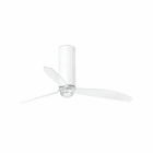 Faro - Tube Fan Led Ventilateur De Plafond Blanc Brillant/Transparent Avec Moteur DcSma