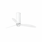 Faro - Tube Fan Led Ventilateur De Plafond Blanc Mat/Transparent Avec Moteur DcSMD LED