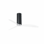 Faro - Tube Fan Ventilateur De Plafond Noir Mat/Transparent Avec Moteur Dc Smart50/60Hz