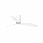 Faro - Mini Tube Fan Ventilateur De Plafond Blanc Mat/Transparent Avec Moteur Dc50/60Hz