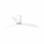 Faro - Mini Tube Fan Ventilateur De Plafond Blanc Mat/Transparent Avec Moteur DcSmart 5