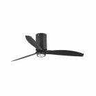 Faro - Mini Tube Fan Led Ventilateur De Plafond Noir Mat Avec MoteurDc Smart SMD LED 50