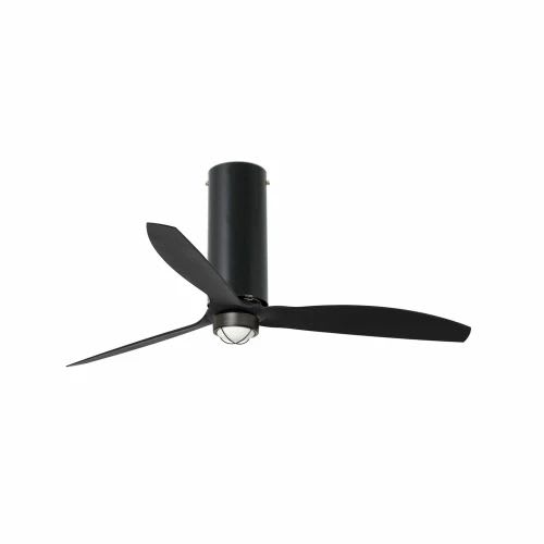 Faro - Tube Fan Led Ventilateur De Plafond Noir Mat Avec Moteur DcSmart SMD LED 50/60Hz