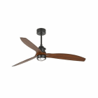 Faro - Just Fan Ventilateur De Plafond Noir/Bois Avec Moteur Dc 50/60Hz IP20 classe I 2