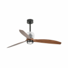 Faro - Deco Fan Led Ventilateur De Plafond Noir/Bois Avec Moteur Dc SMDLED 50/60Hz 16W