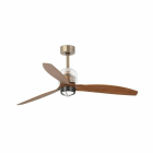 Faro - Deco Fan Led Ventilateur De Plafond Or/Bois Avec Moteur Dc SMDLED 50/60Hz 16W 30