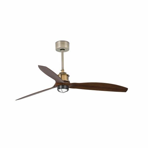 Faro - Just Fan Led Ventilateur De Plafond Or Vielli/Bois Avec Moteur DcSmart SMD LED 5