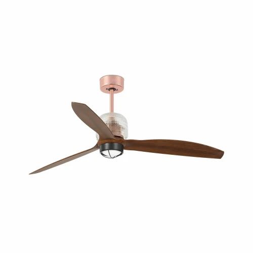 Faro - Deco Fan Ventilateur De Plafond Cuivre/Bois Avec Moteur Dc 50/60Hz IP20 classe I