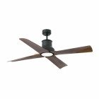 Faro - Winche Led Ventilateur De Plafond Marron Avec Moteur Dc SMD LED50/60Hz 15W 3000K
