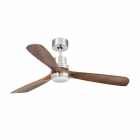 Faro - LANTAU LED Ventilateur de plafond nickel mat avec moteur DC SMDLED 50Hz 15W 3000
