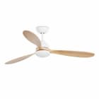 Faro - Poros Led Ventilateur De Plafond Blanc Avec Moteur Dc SMD LED50/60Hz 15W 2700K I