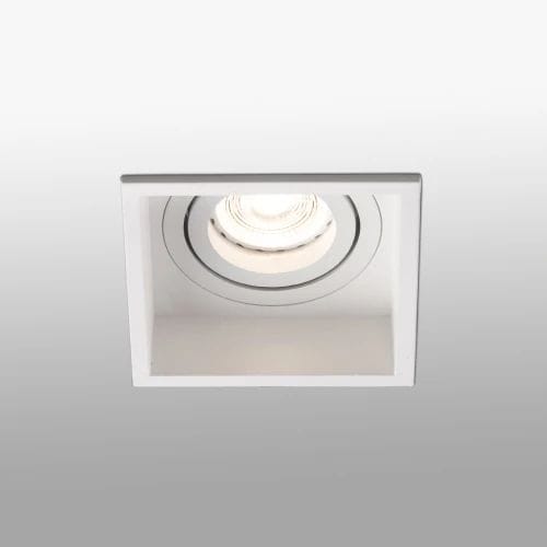 Faro - Hyde Lampe Encastrable Blanche Carré Orientable GU10 50/60Hz 8W IP 20classe I