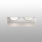 Faro - Hyde Lampe Encastrable Blanche Carré Orientable Sans Encadrement 2L GU10 50/60Hz