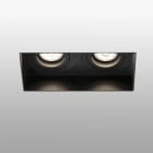 Faro - Hyde Lampe Encastrable Noir Carré Orientable Sans Encadrement 2L GU10 50/60Hz8W