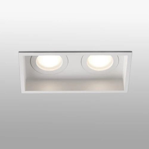 Faro - Hyde Lampe Encastrable Blanche Carré 2L GU10 50/60Hz 8W IP 44classe I