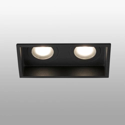 Faro - Hyde Lampe Encastrable Noir Carré 2L GU10 50/60Hz 8W IP 44classe I