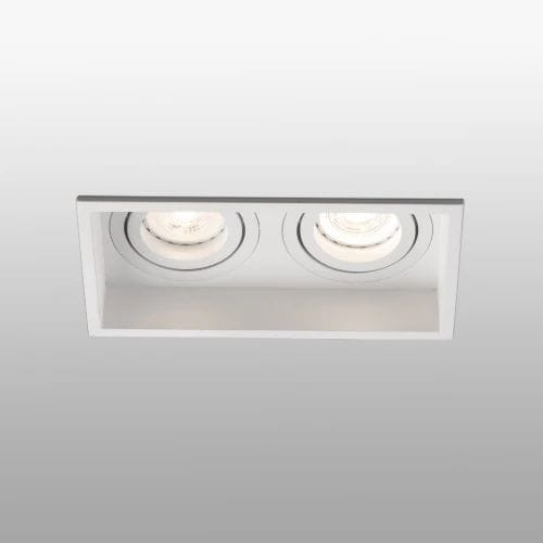 Faro - Hyde Lampe Encastrable Blanche Carré Orientable 2L GU10 50/60Hz 8W IP20 classe I