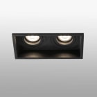 Faro - Hyde Lampe Encastrable Noir Carré Orientable 2L GU10 50/60Hz 8W IP20 classe I