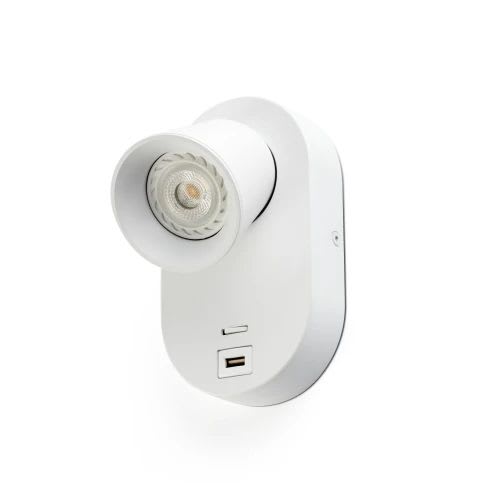 Faro - Corb Lampe Applique Blanc Gu10+Usb GU10 50/60Hz 8W IP 20 classeI 100V-240V