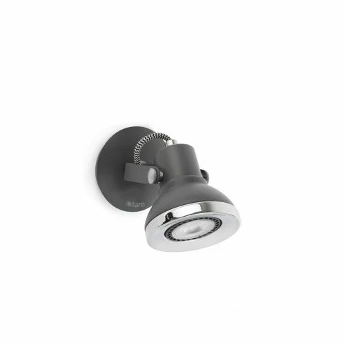 Faro - Ring Led Lampe Applique Gris GU10 50/60Hz 8W IP 20 classeI 100V-240V