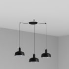 Faro - Tatawin S 3L Lampe suspension noire Light Source: E27 15W 50/60Hz IP20 Classe:I
